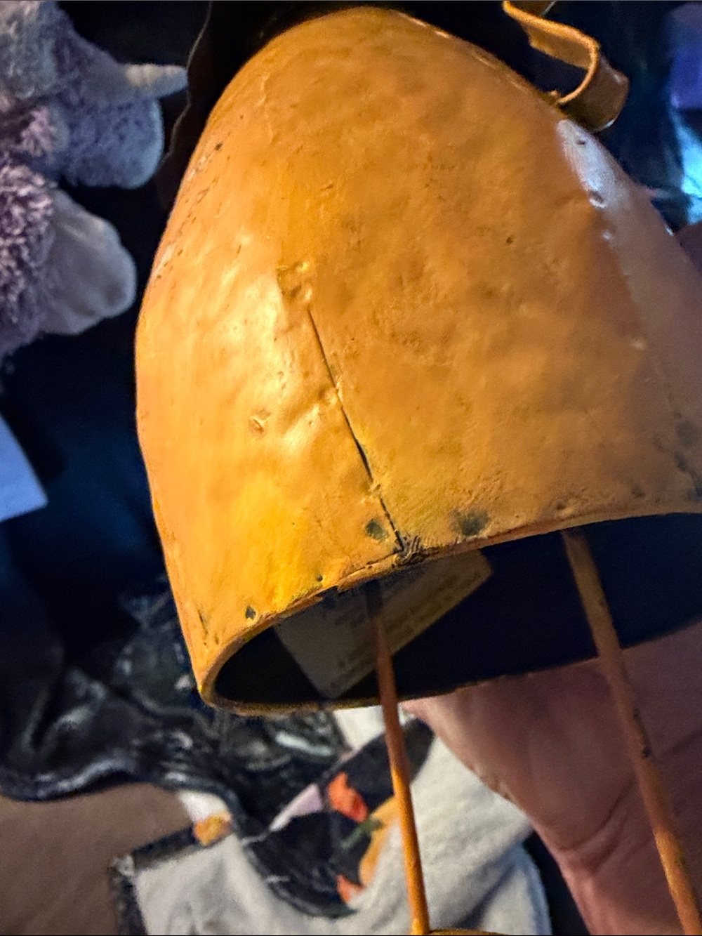 Evergreen Whimsical Orange Metal Pumpkin Figure with Witch Hat - Home Accents - Picture 11 of 11